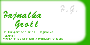 hajnalka groll business card